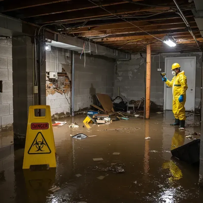 Flooded Basement Electrical Hazard in Mounds View, MN Property